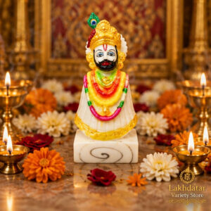 🦚Khatu Shyam Ji Premium Marble Dust Idol | Shyam Baba Murti | Pooja, Mandir & Home Decor 🙏✨(6 Inch) - Image 4