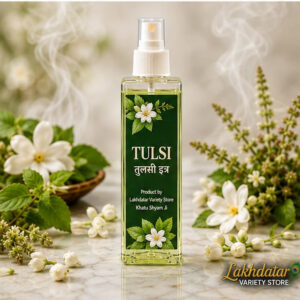 🦚 Khatu Shyam Ji Tulsi Attar 🌸 – Premium Fragrance Spray | 200 ML | 🙏 Pooja & Personal Use | ✨ Long-Lasting Aroma