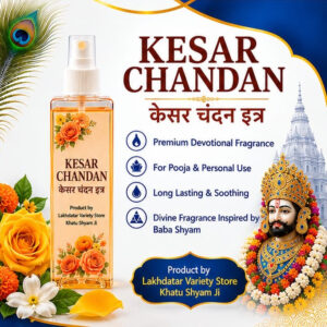 🦚 Khatu Shyam Ji Kesar Chandan Attar 🌸 – Premium Fragrance Spray | 200 ML | 🙏 Pooja & Personal Use | ✨ Long-Lasting Aroma - Image 3